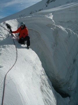 Ice climbing, Saas-Fee, 2007. Image © PlanetSKI